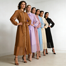 批发欧式风情街头系列烫钻<b class='q'>欧根纱</b>拼接花边宽松腰系带纯色长款<b class='q'>连衣裙</b>