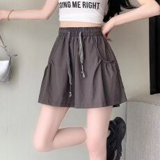 批发冰丝山本速干阔腿裤裙短裤子女夏季薄款<b class='q'>大码</b>半身裙瑜伽热裤运动裤