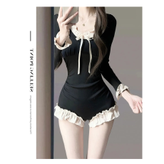 批发재고있음款连体少女小胸聚拢韩版ins风沙滩度假温泉新款泳装