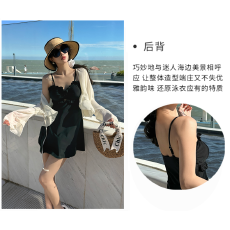 批发재고있음连体保守遮肉显瘦大码胖MM韩版ins风超仙泡温泉高级感