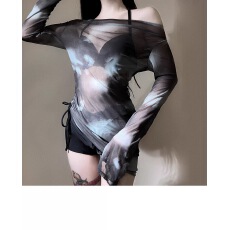 批发재고있음比基尼分体三件套性感韩版ins纯欲风新款2025高级感防晒