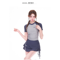 批发재고있음分体两件套保守遮肉显瘦少女小胸聚拢温泉新款2025泳装