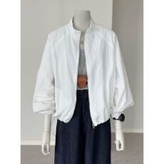 批发基础款<b class='q'>防晒衣</b>服拉链开衫短款外套长袖透气防紫外线冲锋衣上衣纯色