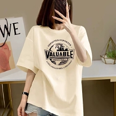 批发韩版高级感100%<b class='q'>纯棉</b>短袖<b class='q'>t</b><b class='q'>恤</b>女2026夏季新款欧货大版宽松时尚上衣