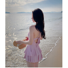 批发2025新款泳衣女遮肉显瘦绝美露背泡温泉款遮肚子高级感女士游泳装