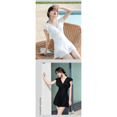 批发连体泳衣女士高级感2025年新款保守遮肚显瘦网红韩国ins风泡温泉