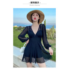 批发连体泳衣女士微胖mm高级感保守显瘦遮肚韩版ins钢圈聚拢泡温泉