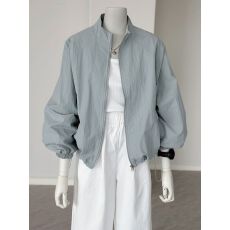 批发基础款防晒衣服拉链开衫短款外套长袖透气防紫外线冲锋衣上衣纯色