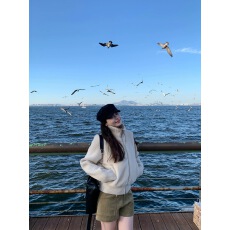 批发冬季针织拼接高领仿水貂毛环保皮草外套女