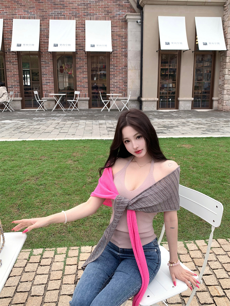 실사 아름다움 어깨 함락 양모 혼방 행침 목 조끼 모방 아마 숄