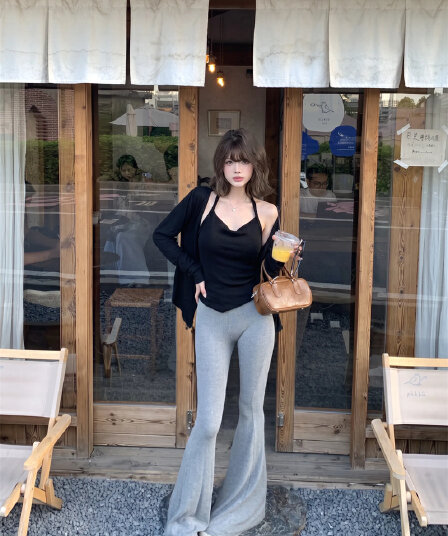 실사 순수한 욕망 꽈배기 행침 목 조끼 니트 오픈 가디건 투피스 세트 세트 여성