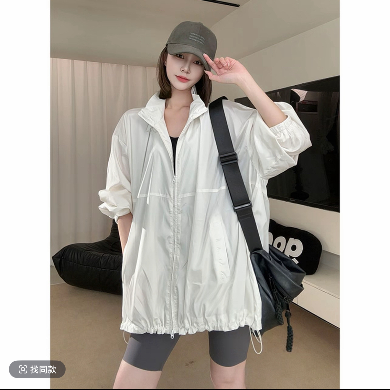 앤 어린이 센 맞춤 패션 루즈핏 캐주얼 긴팔 느긋한 바람 봄 여름 오픈 가디건 지퍼 재킷 9036
