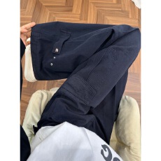 批发宝蓝色阔腿工装牛仔裤女秋冬新款<b class='q'>高腰</b>宽松显瘦设计感阔腿拖地<b class='q'>长裤</b>