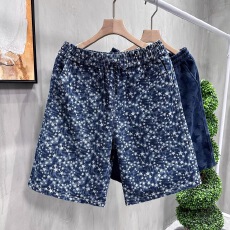 批发美式复古星星<b class='q'>牛仔</b><b class='q'>短裤</b><b class='q'>男</b>款夏季潮牌痞帅设计感裤子宽松运动五分裤