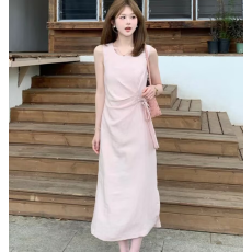 批发2026【春日信笺】小个子春季新款漂亮出片无袖背心系带<b class='q'>连衣裙</b>