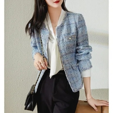 批发小香风外套女2025早秋新款编织粗花呢气质法式高级感<b class='q'>品牌</b>短款上衣