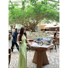 批发CloudSweet 315 20j00万物生长浪漫且明媚 斜裁<b class='q'>修身</b>美人裙