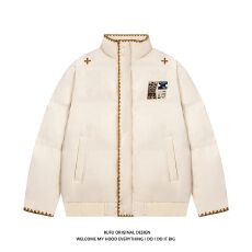 批发2025年冬季新款百搭民族风棉服男女冬季情侣装刺绣棉衣外套面包服