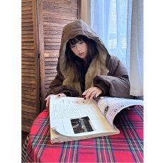 批发双面穿韩版座山雕棉服女短款秋冬宽松防寒夹克短外套现货款棉服