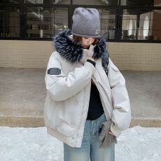 批发<b class='q'>工装</b>冲锋衣棉<b class='q'>服</b>女2025冬季新款韩系好看连帽派克<b class='q'>服</b>现货款百搭棉<b class='q'>服</b>