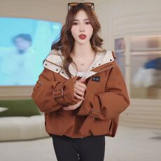 批发2025冬新款<b class='q'>高端</b>欧货夹棉外套高级感美拉德派克女冬棉服现货款棉服