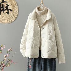 批发官图白鸭绒2025新品鸭鸭羽绒服女轻薄祥云百搭时尚羽绒外套现货款