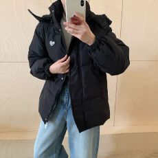 批发奶呼呼<b class='q'>短</b>款棉服2025新款冬季韩版甜系面包服女宽松外套现货款棉服