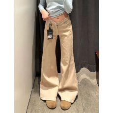 批发2026年新款百搭潮流辣妹时尚卡其微喇牛仔裤秋<b class='q'>冬</b>季修身显瘦拖地裤
