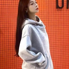 批发美式慵懒风双拉链连帽卫衣外套女秋季设计感宽松休闲<b class='q'>百搭</b>开衫上衣