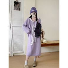 批发秋冬韩版加厚海军领拼接蕾丝大版大码<b class='q'>连衣裙</b>