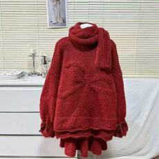 批发软绒蝴蝶结 复古软糯温柔毛衣女秋季新款2025<b class='q'>甜美</b>宽松针织衫套装