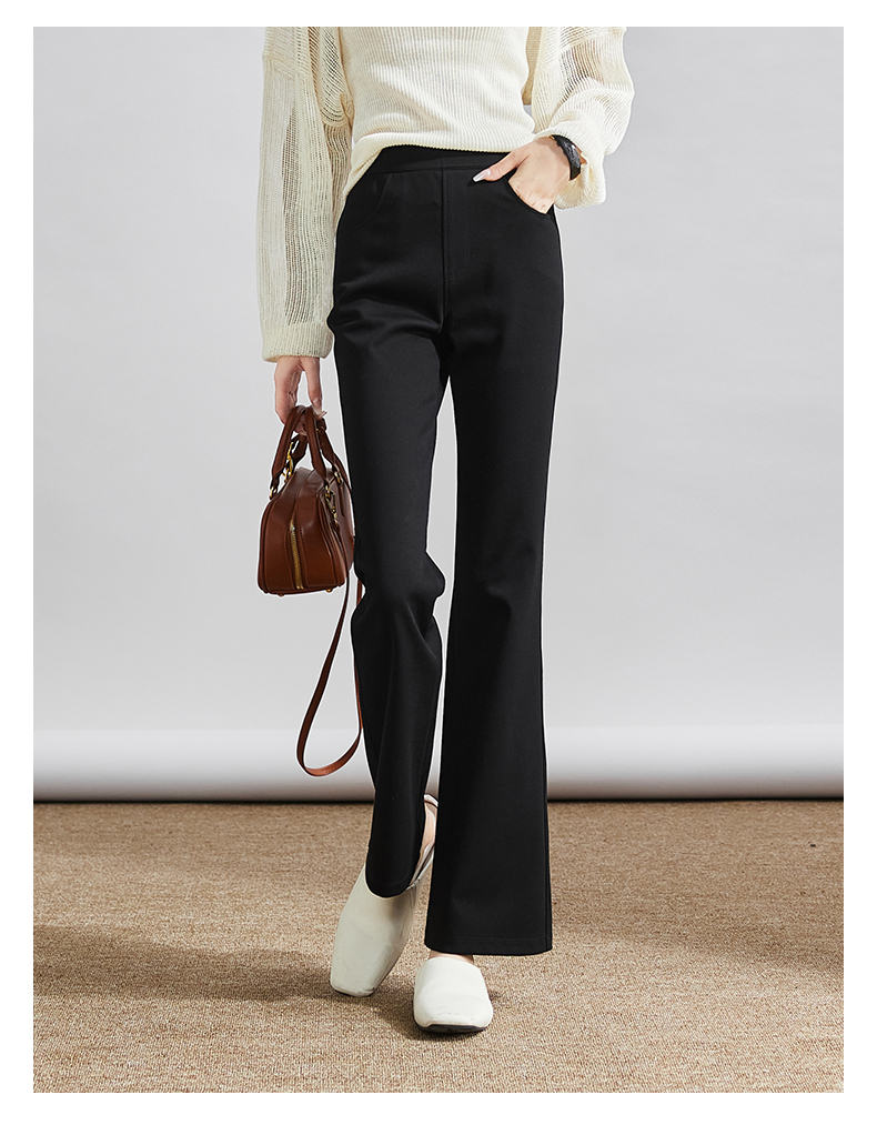 카운터 품질 2025 가을 새로운 패션 미니멀리즘 출퇴근 다용도 루즈핏 슬림해 보이는 캐주얼 마이크로 플레어 바지