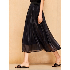 批发高级感高性价比流光纱半<b class='q'>裙</b> 夏光泽感珠光<b class='q'>网纱</b>设计感A字大摆半身<b class='q'>裙</b>