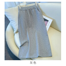 批发灰色半身裙卫裙女夏季2026年新款爆款a字运动中长裙显瘦包臀裙子