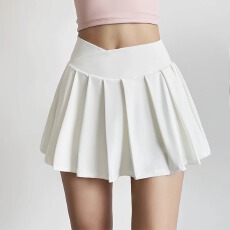 批发运动短裙女<b class='q'>夏季</b>防走光瑜伽裤跑步健身服速干透气高腰百褶网球裙子