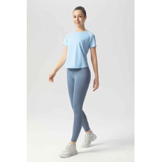 批发健身套装女夏季薄款透气<b class='q'>短袖</b>宽松瑜伽服罩衫美背训练跑步运动上衣