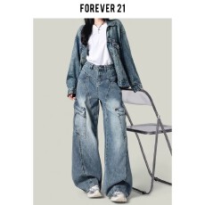 批发<b class='q'>潮流</b>嘻哈高腰阔腿牛仔裤女春秋新款宽松<b class='q'>时尚</b>设计感个性拖地牛仔裤