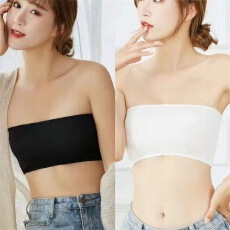 批发赠品<b class='q'>女士</b>一片式大码防走光抹胸裹胸独立包装黑白抹胸衣内衣家居服