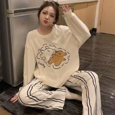 批发1071少女可爱卡通春秋圆领舒适可外穿女士长袖<b class='q'>上衣</b>长裤家居服套装