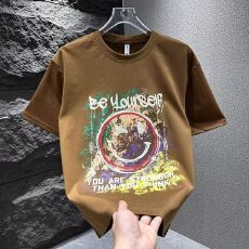 批发新款短袖t恤男ins潮牌欧美<b class='q'>嘻哈</b>风圆领打底衫上衣夏季休闲宽松体恤