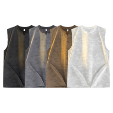 批发迷彩运动背心男夏季薄款透气冰丝速干无袖t恤跑步健身服坎肩汗衫