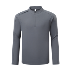 批发跨境新款直播男士春秋<b class='q'>冬</b>潮牌爆款平替户外运动宽松半开衫长袖体恤