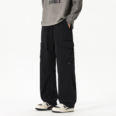 批发男士工装裤秋冬潮流2025新款美式宽松直筒裤男款秋<b class='q'>春</b>阔腿休闲裤子