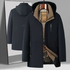 跨境冬款新款加绒派克服加厚男抗寒羽绒棉服中老年爸爸装保暖外套
