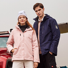 批发户外软壳衣男女款冲锋衣三合一两件户外套夹克防风防水情侣登山服