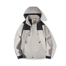 批发跨境单冲新款春秋软壳防风防水拼色冲锋衣夹克登山运动男女同款