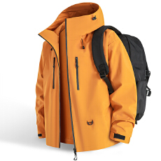 批发跨境冲锋衣男女情侣款青少年户外连帽夹克休闲防风防水单冲外套