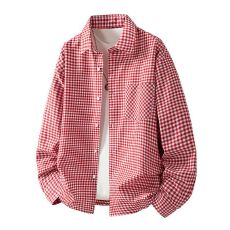 爆款日系复古格子衬衫男士春秋2025新款潮流百搭长袖休闲宽松上衣