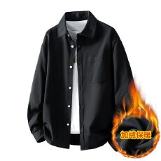 批发主推款2025新款秋冬季加绒加绒保暖复合绒一体牛津纺<b class='q'>衬衫</b><b class='q'>男</b>士外套