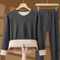 批发跨境保暖内衣男士套装情侣加绒加厚秋衣秋裤德绒驼绒羊羔绒保暖衣